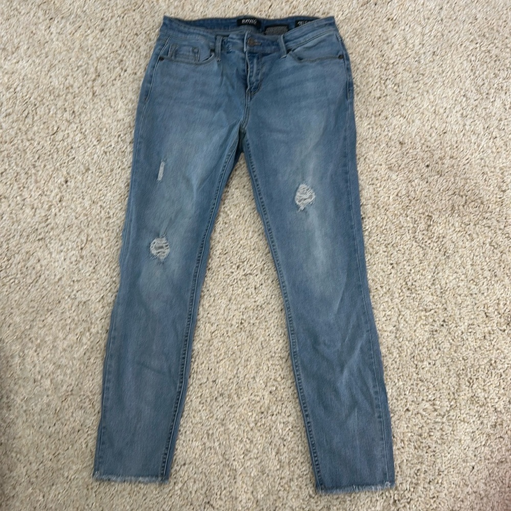 Buffalo David Bitton distressed jeans in light blue Size 6/28
